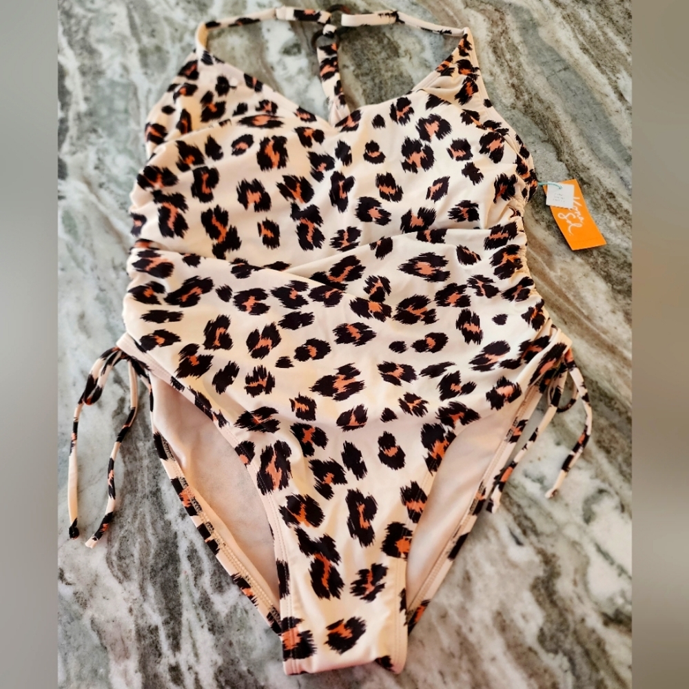 Kona Sol Leopard One Piece Swimsuit